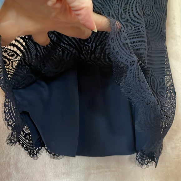 NWT Navy Lace LOFT Halter Top Lined - Picture 14 of 16